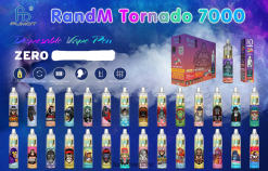 Fumot Tornado 7000 Disposable Vape Pen 0% - 14ML (1 Piece) Strawberry Ice - Fumot vape 422VLN541
